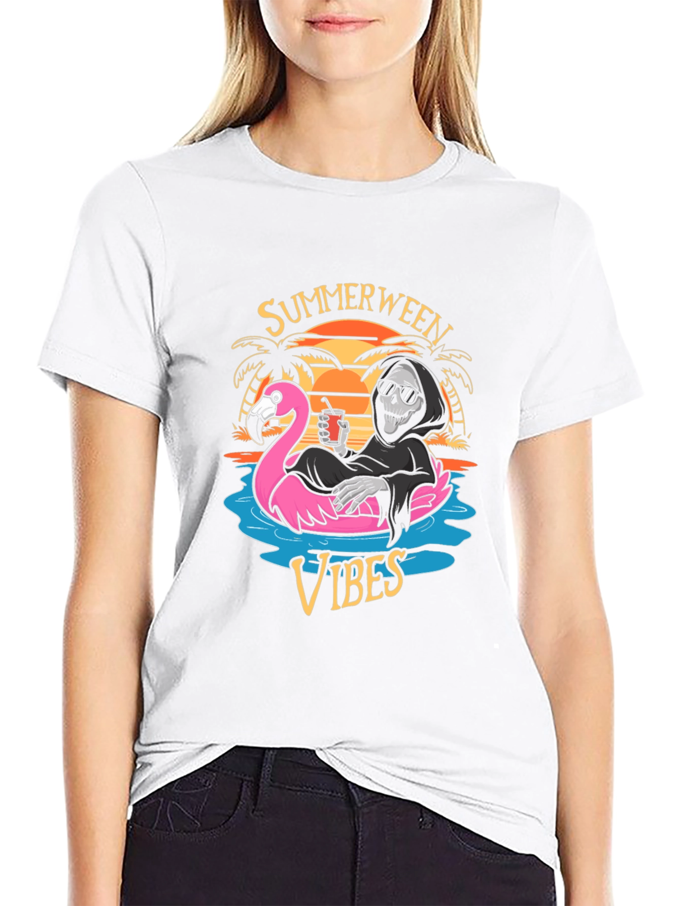 Summerween Vibes Graphic T-Shirt