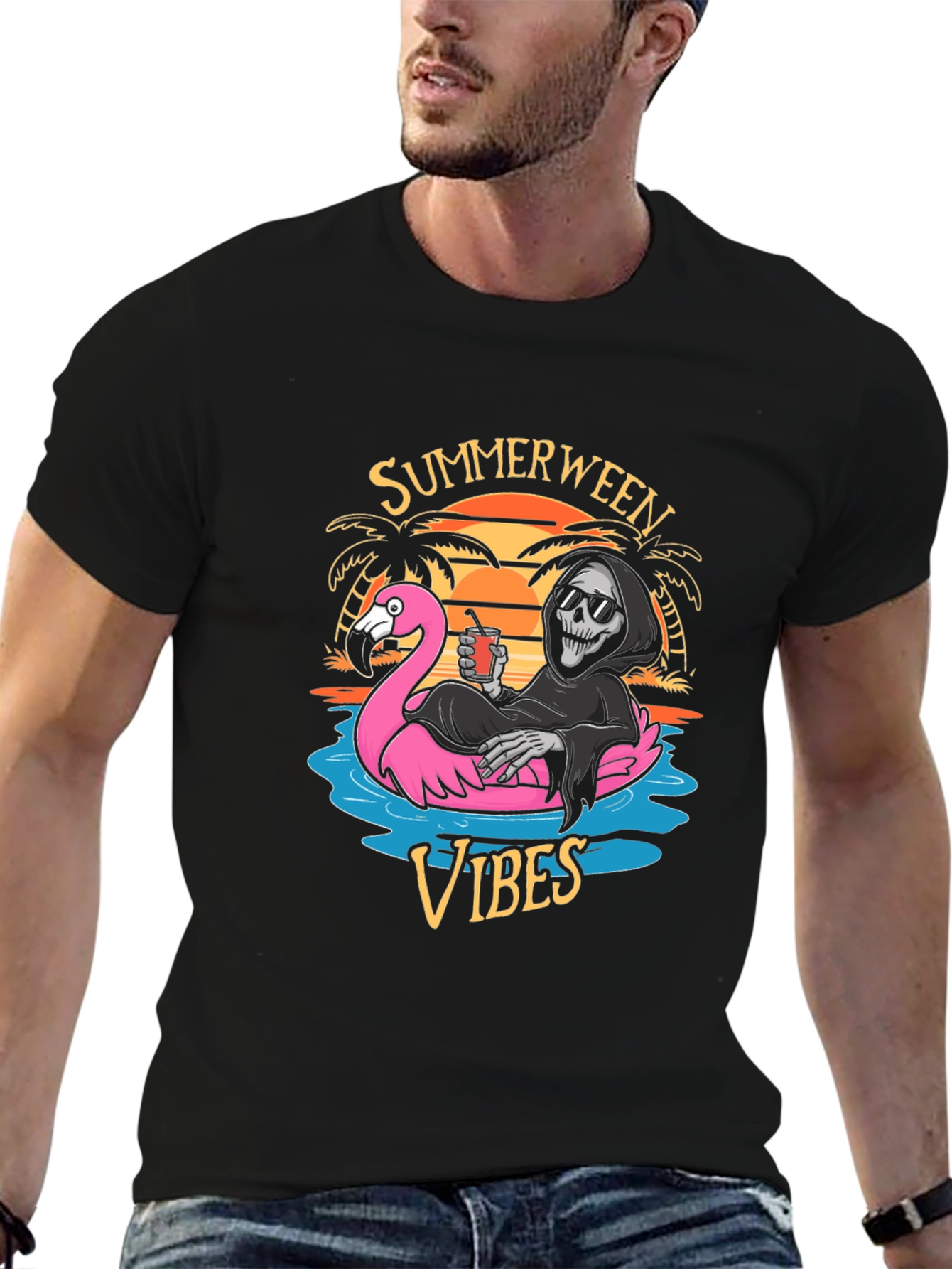 Summerween Vibes Graphic T-Shirt