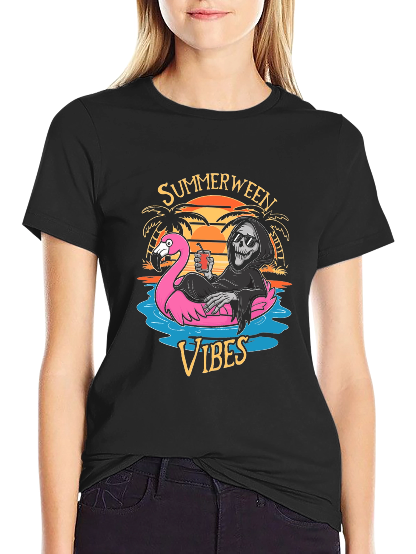 Summerween Vibes Graphic T-Shirt