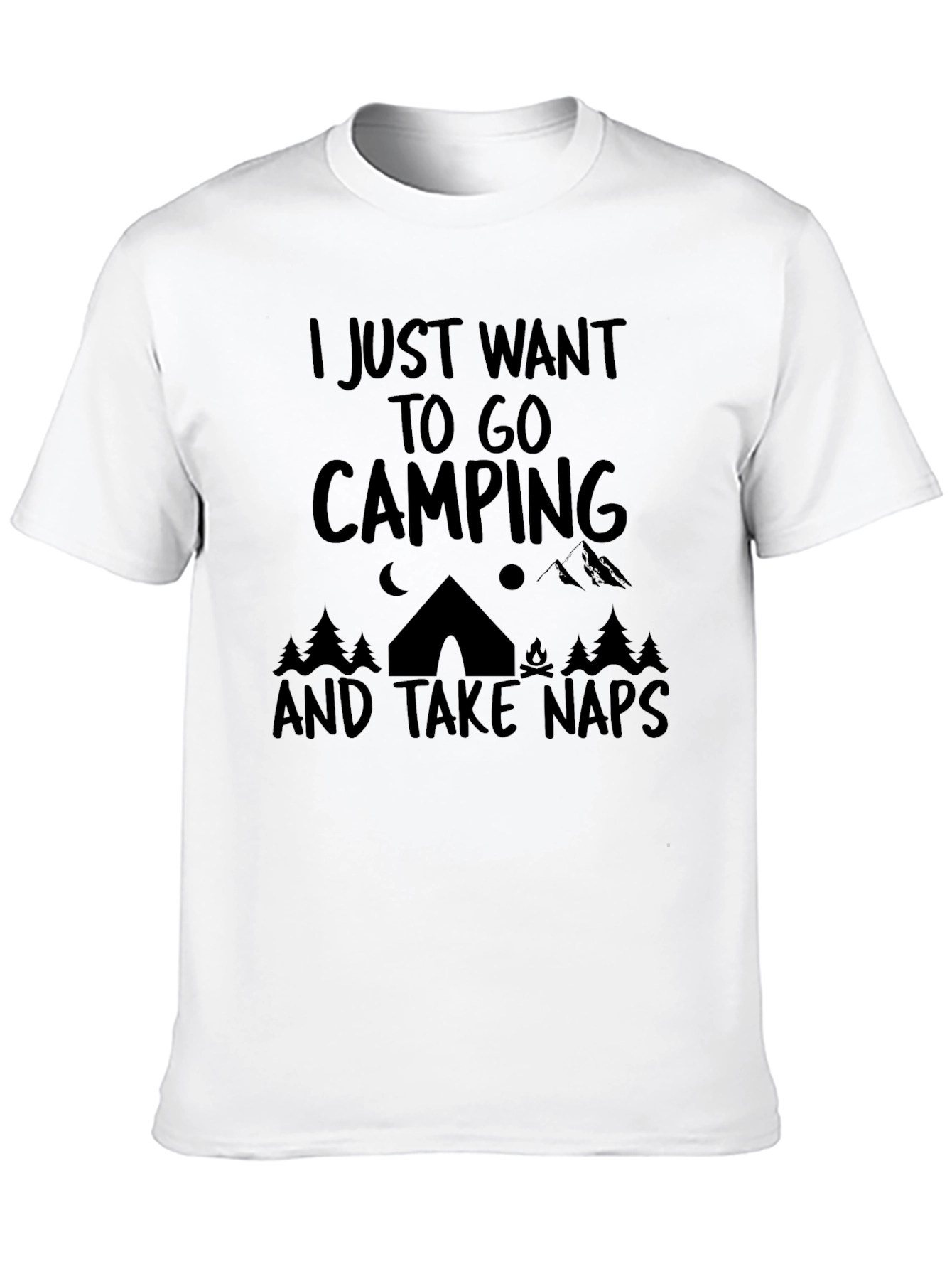 Camping Naps Black Graphic Tee