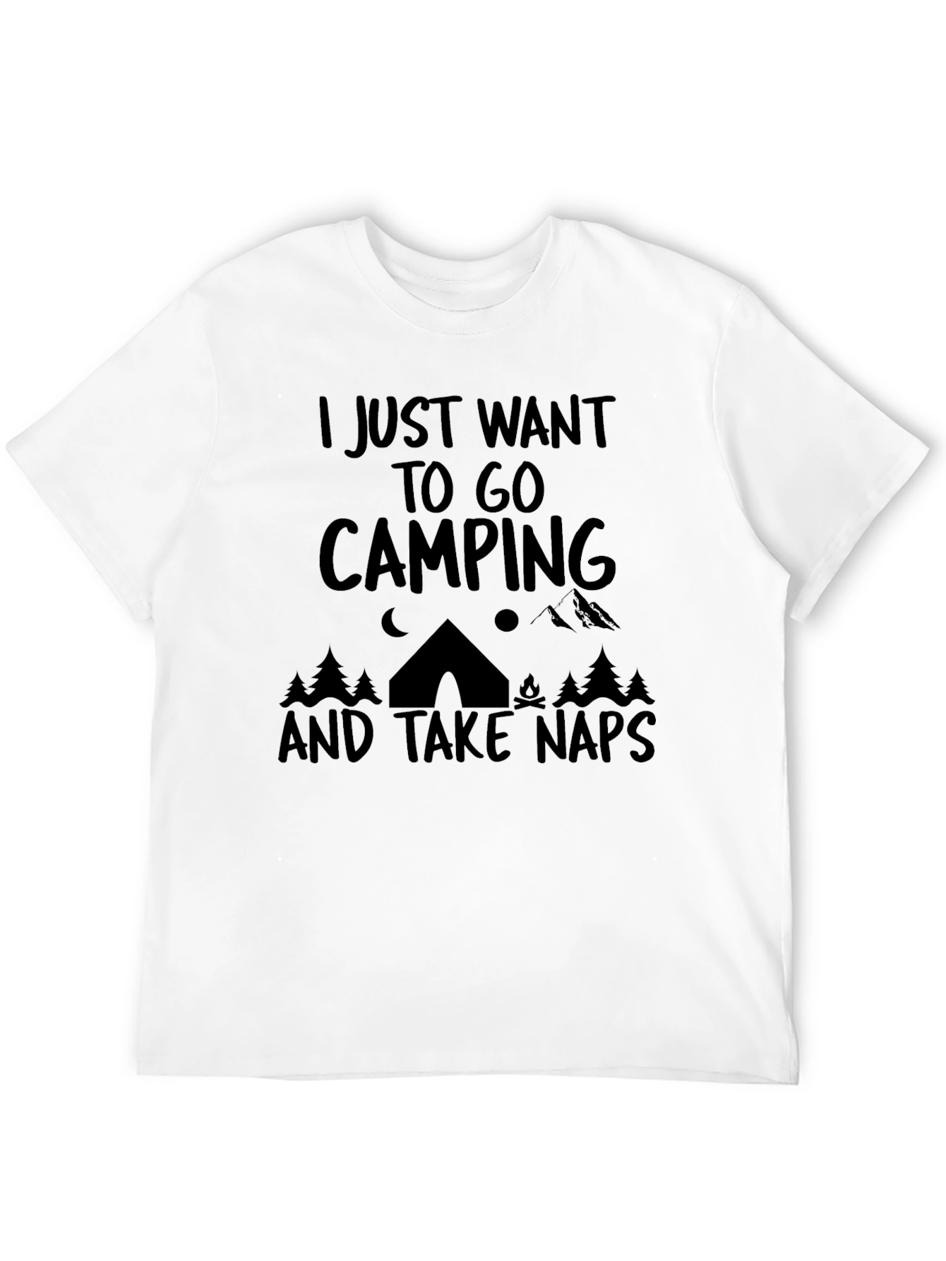 Camping Naps Black Graphic Tee