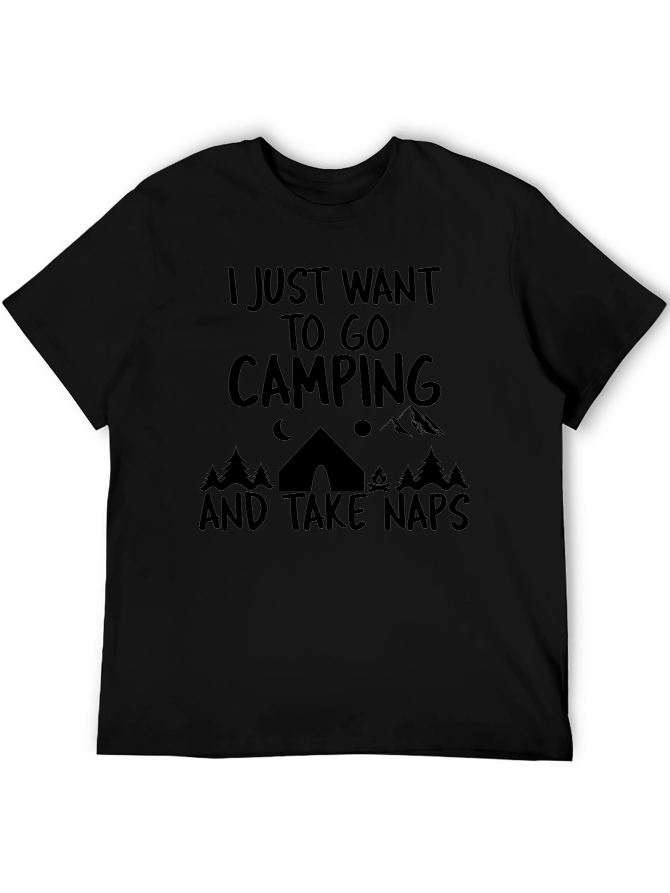 Camping Naps Black Graphic Tee