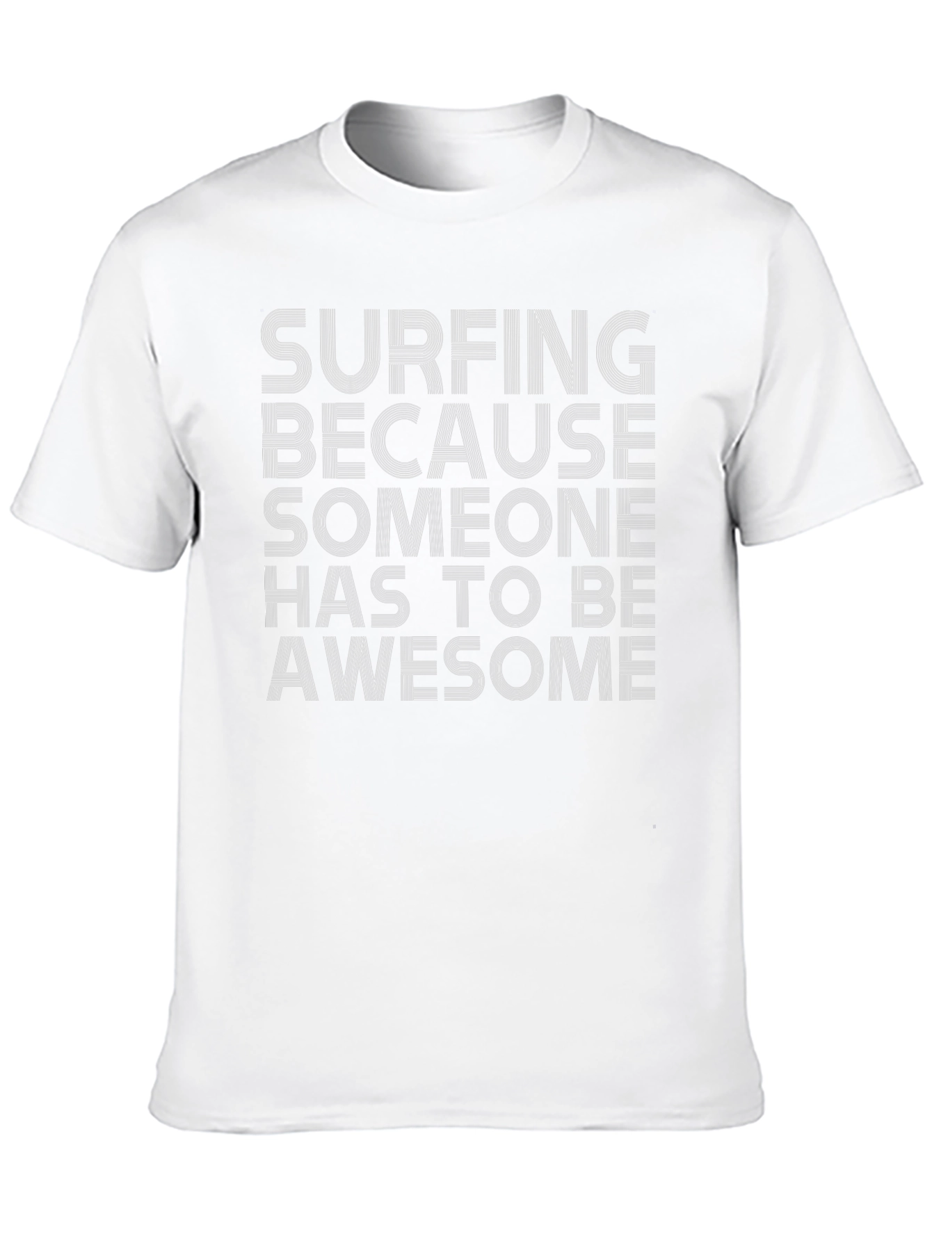 Surfing Awesome Graphic Tee - Black Cotton T-Shirt
