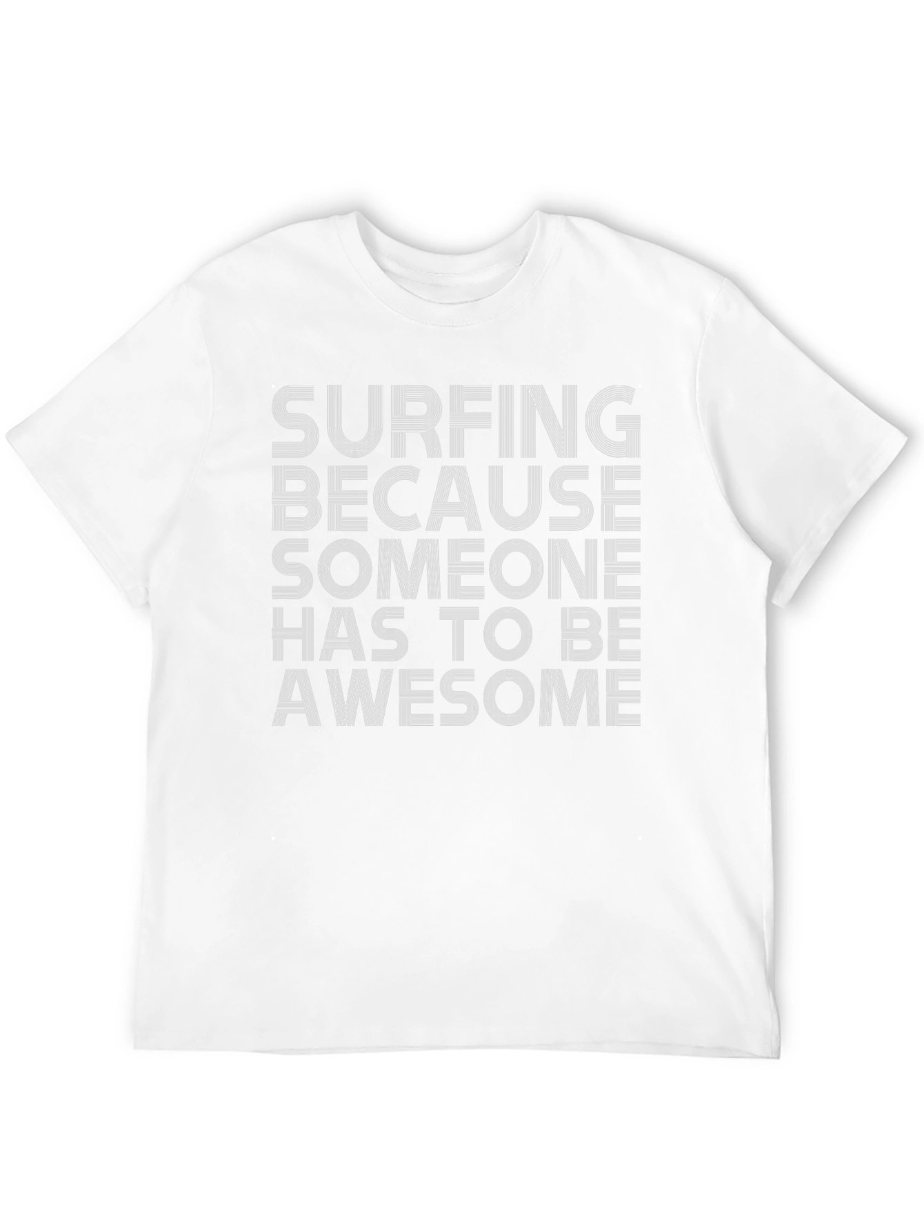 Surfing Awesome Graphic Tee - Black Cotton T-Shirt