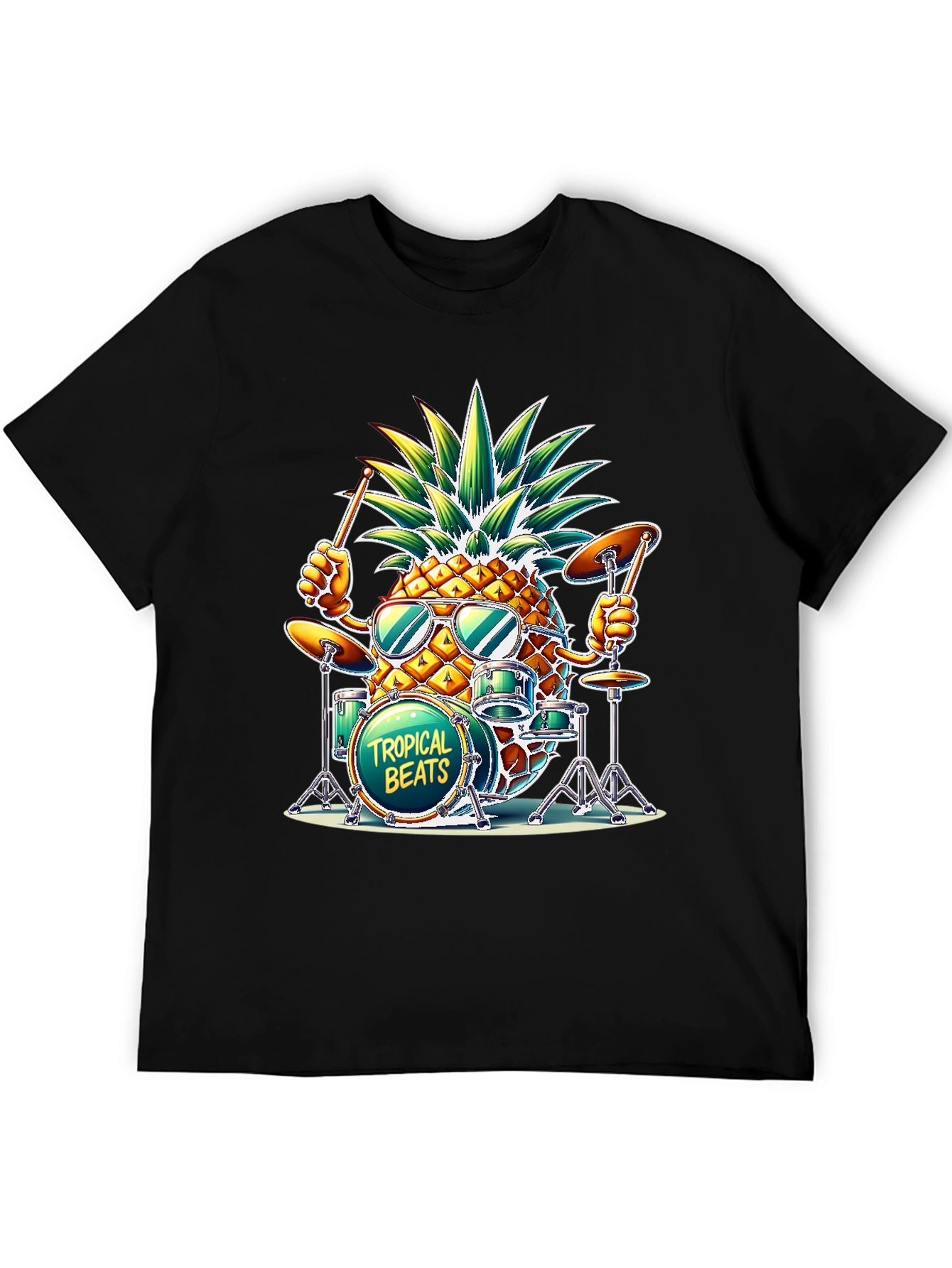 Tropical Beats Pineapple Drummer T-Shirt