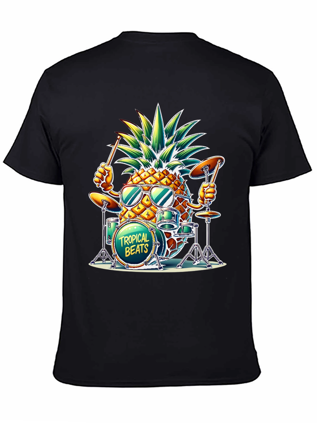 Tropical Beats Pineapple Drummer T-Shirt