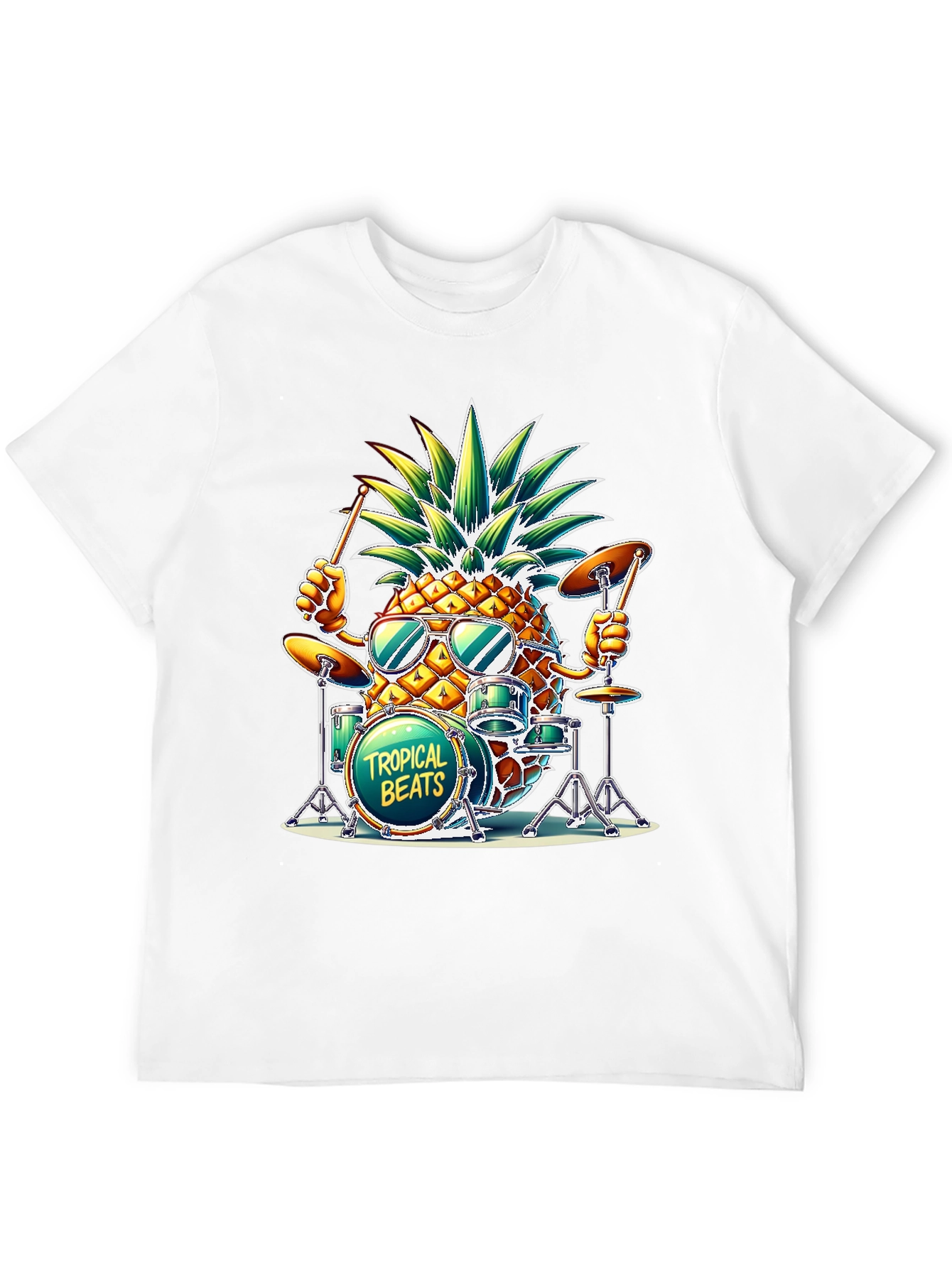Tropical Beats Pineapple Drummer T-Shirt