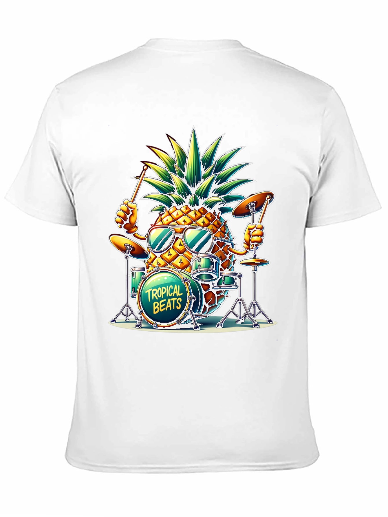 Tropical Beats Pineapple Drummer T-Shirt
