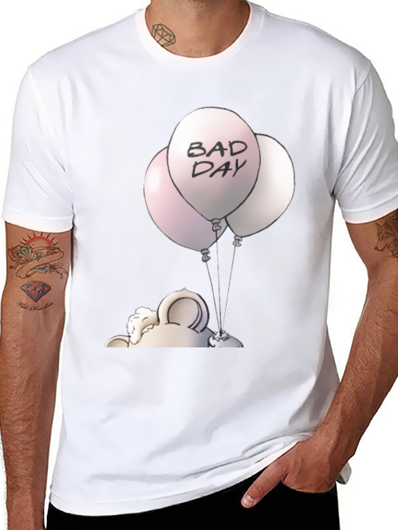 Bad Day Balloons Graphic Tee - Unisex Black T-Shirt