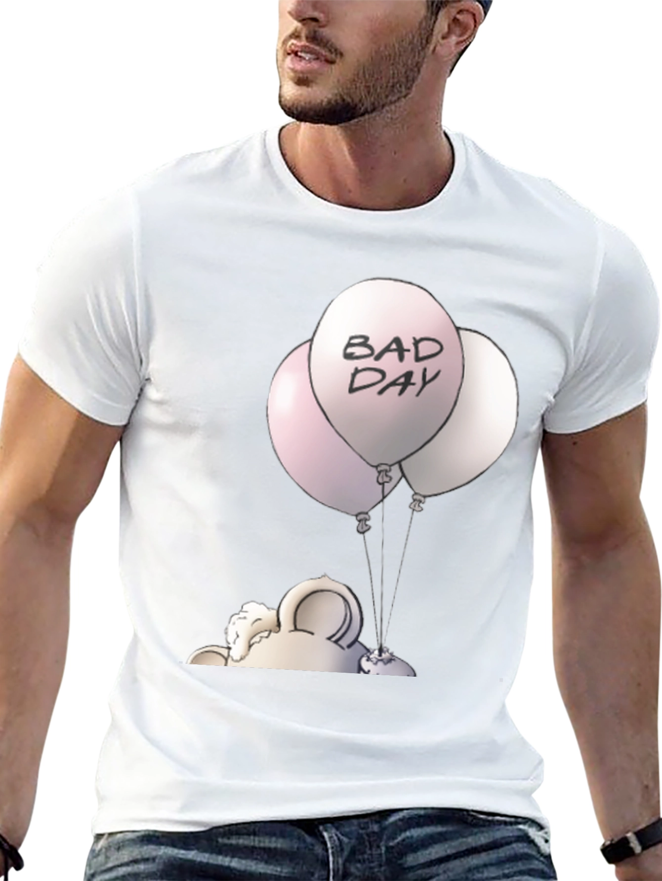 Bad Day Balloons Graphic Tee - Unisex Black T-Shirt