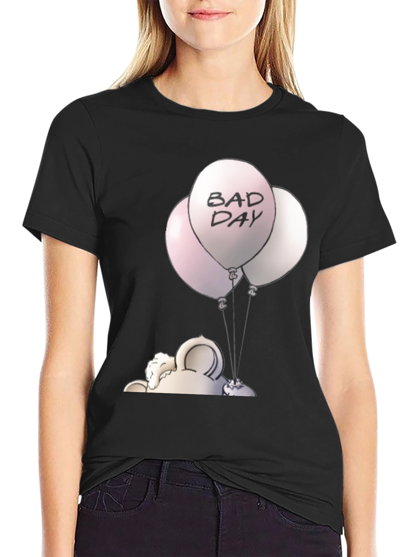 Bad Day Balloons Graphic Tee - Unisex Black T-Shirt