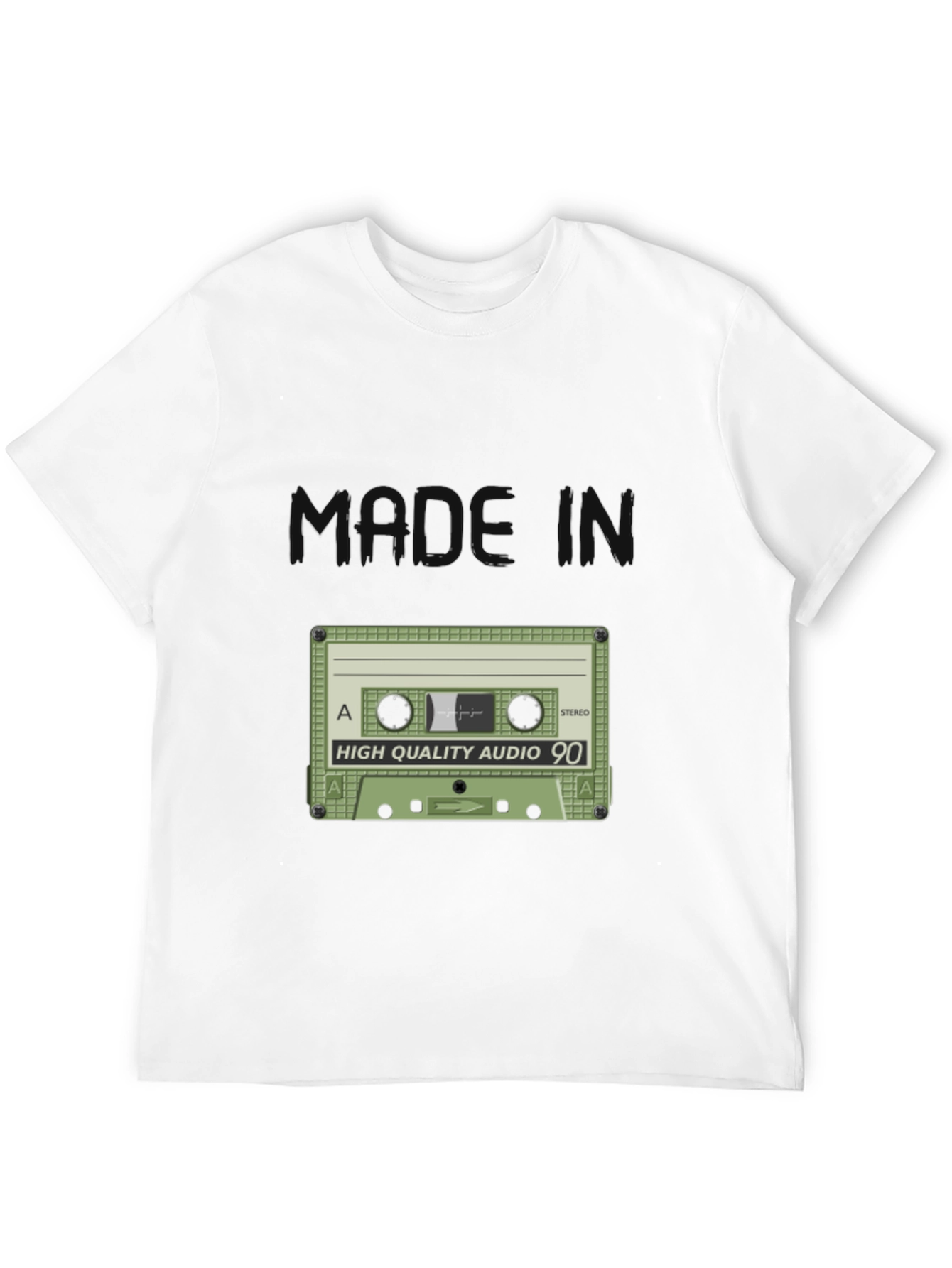 Retro Audio Cassette T-Shirt - 90s Style Tee