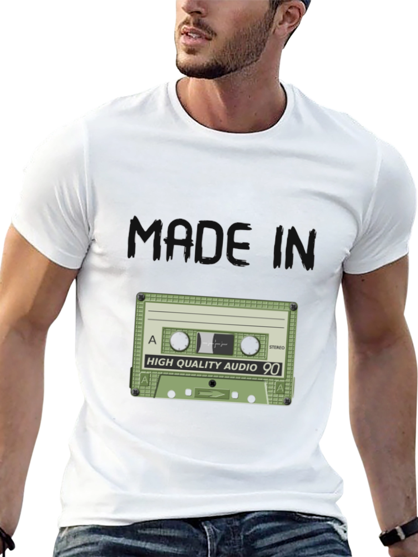 Retro Audio Cassette T-Shirt - 90s Style Tee