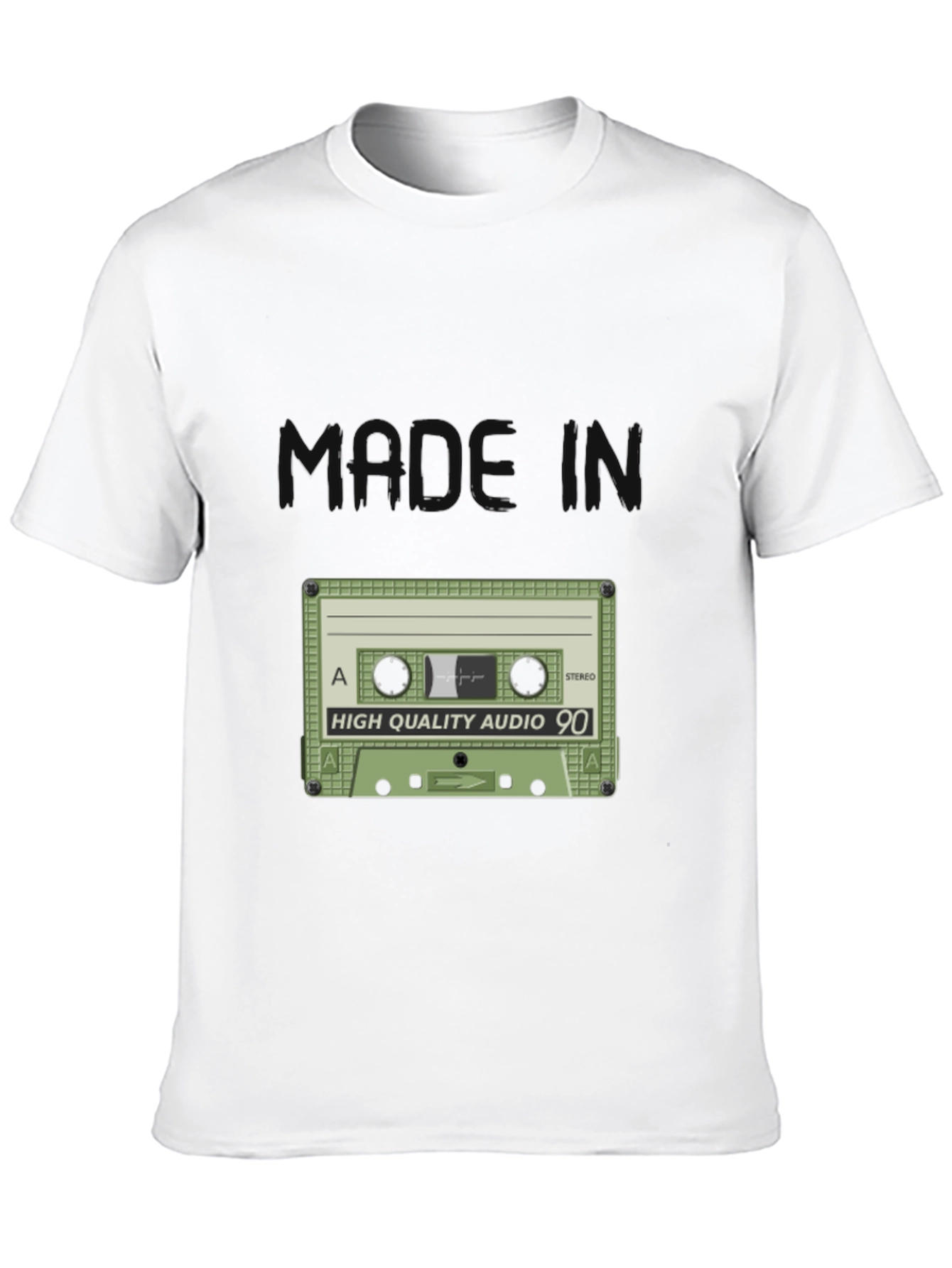 Retro Audio Cassette T-Shirt - 90s Style Tee