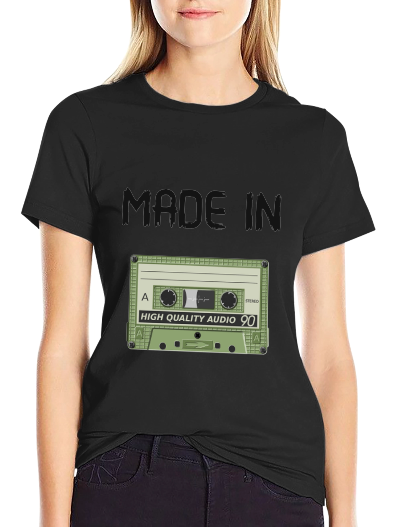 Retro Audio Cassette T-Shirt - 90s Style Tee