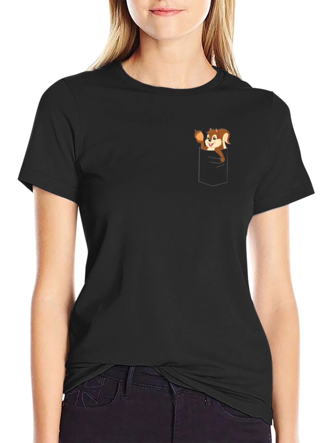Squirrel Pocket T-Shirt - Fun Novelty Tee