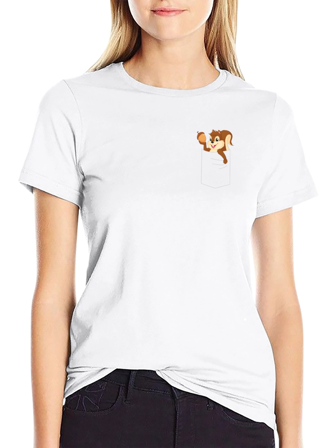 Squirrel Pocket T-Shirt - Fun Novelty Tee