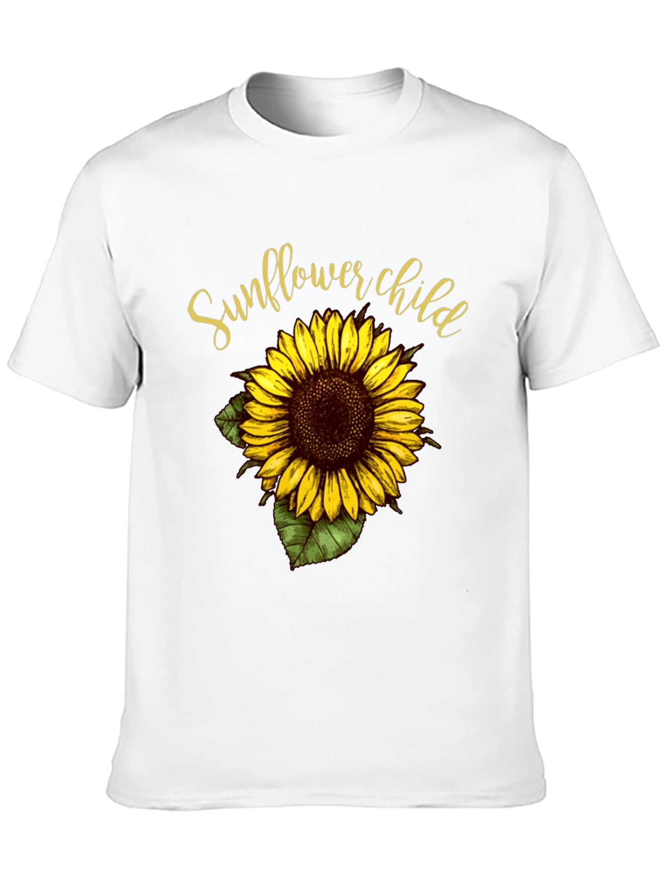Sunflower Child Graphic Tee - Black