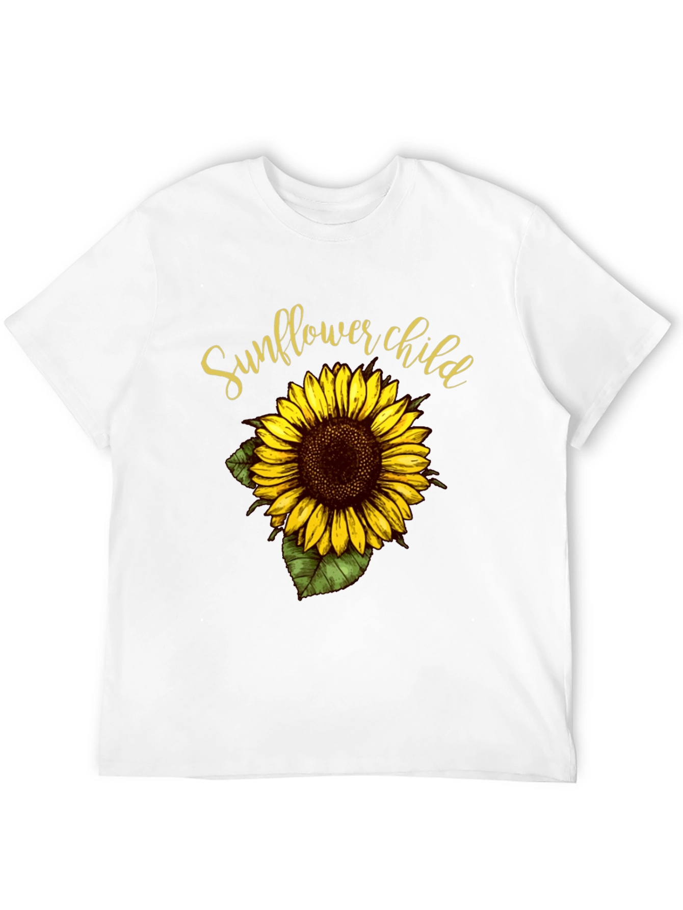 Sunflower Child Graphic Tee - Black