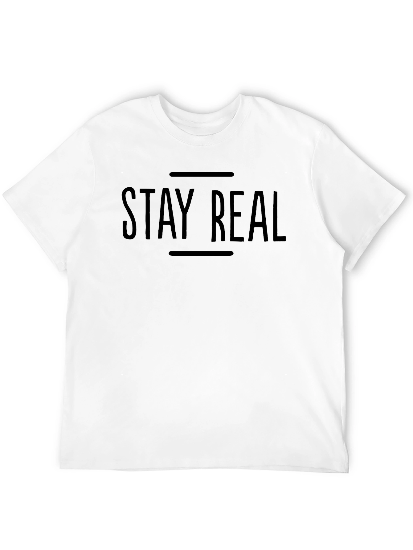 Stay Real Black Graphic Tee