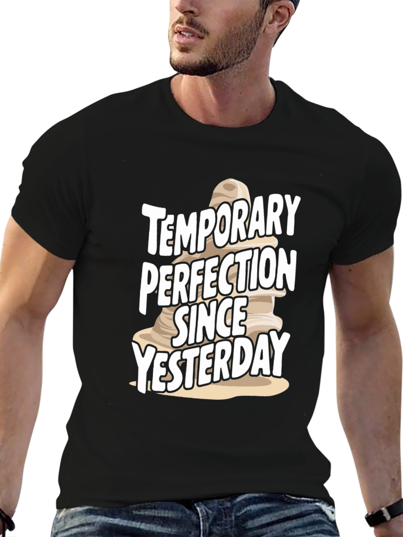 Temporary Perfection T-Shirt - Black Cotton Tee