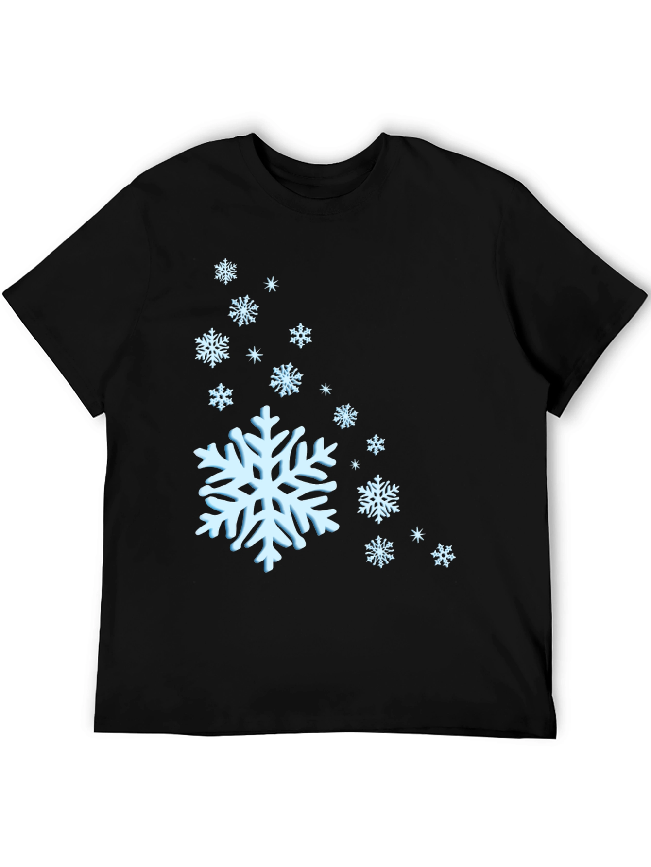 Snowflake Graphic Black T-Shirt