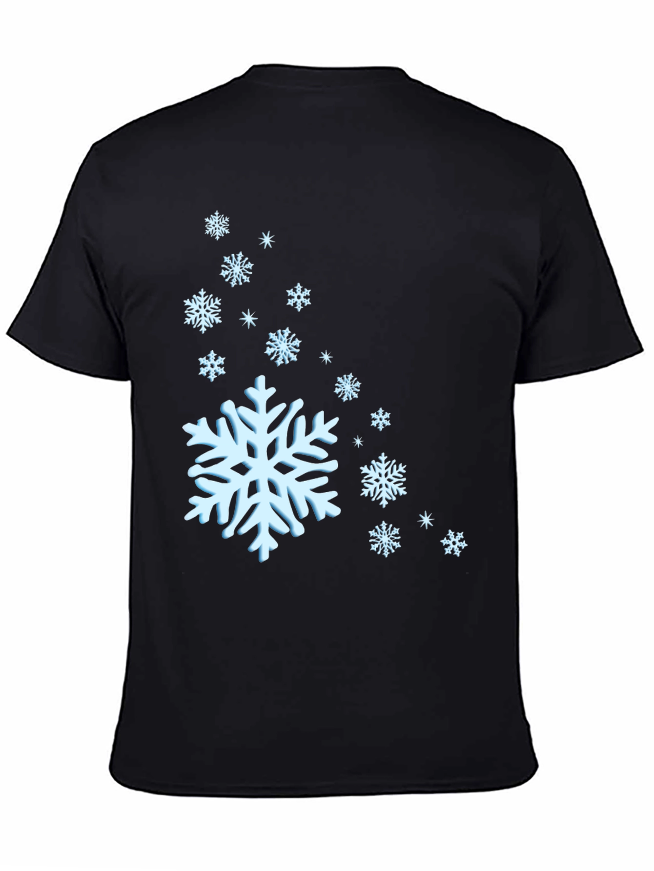 Snowflake Graphic Black T-Shirt