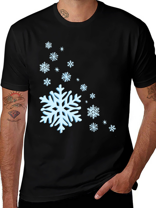 Snowflake Graphic Black T-Shirt