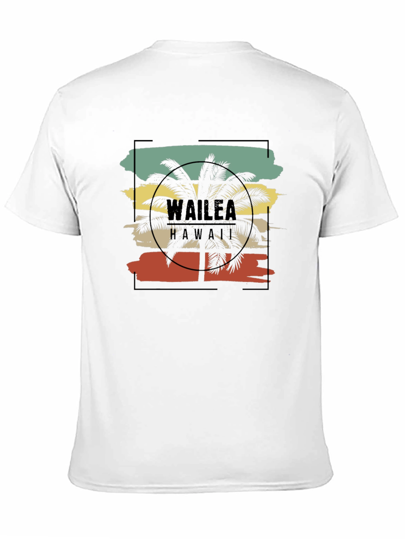 Wailea Hawaii Palm Tree Graphic T-Shirt