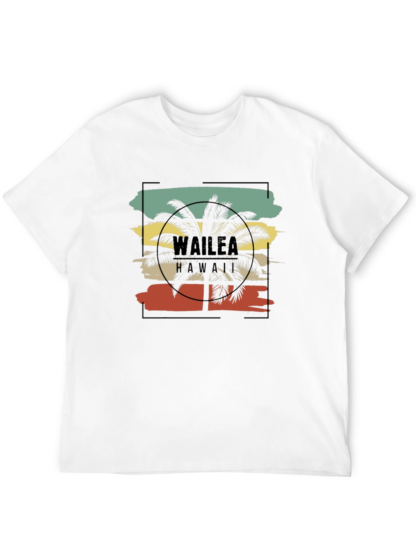 Wailea Hawaii Palm Tree Graphic T-Shirt