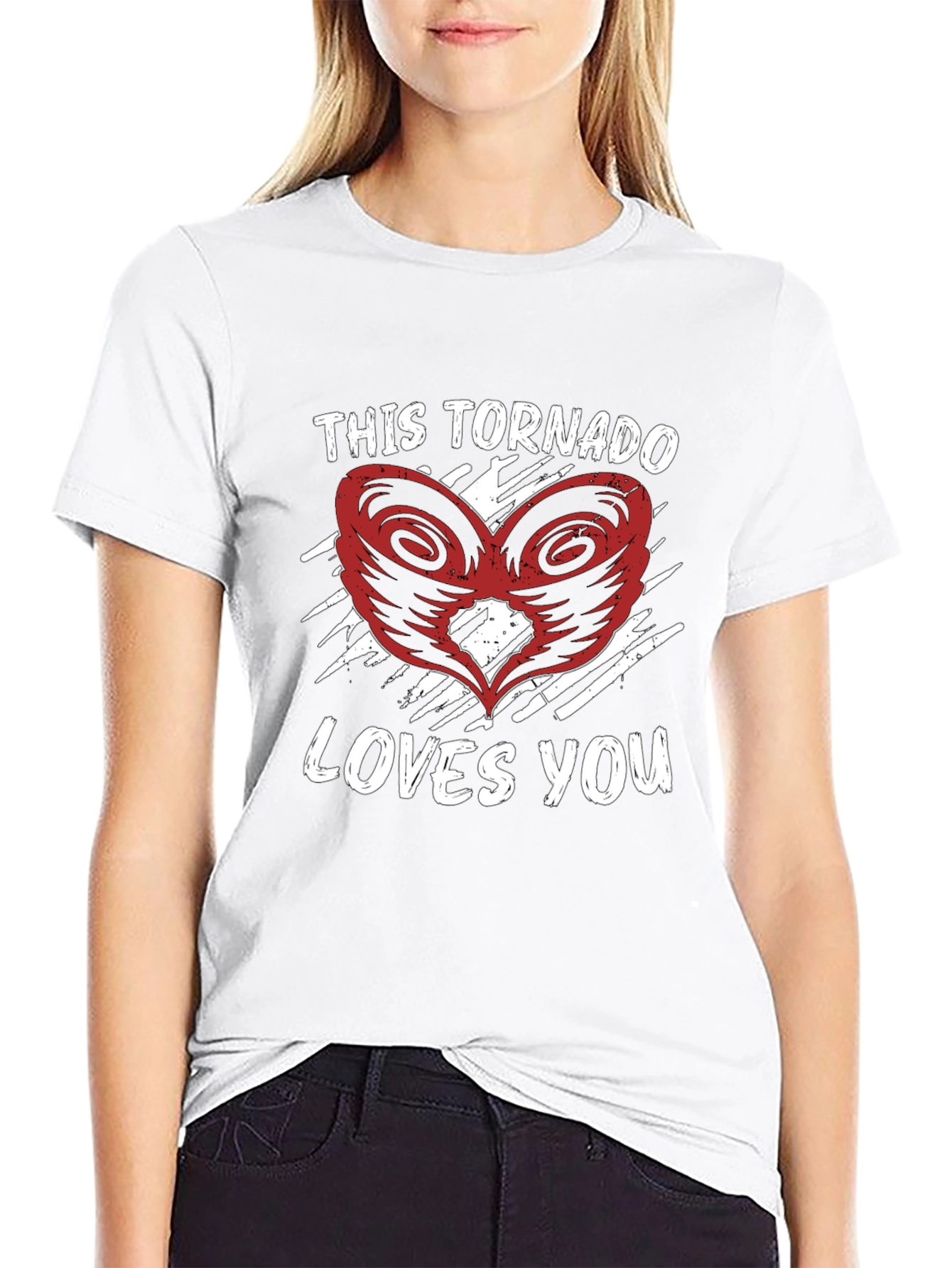 This Tornado Loves You Novelty Graphic Tee