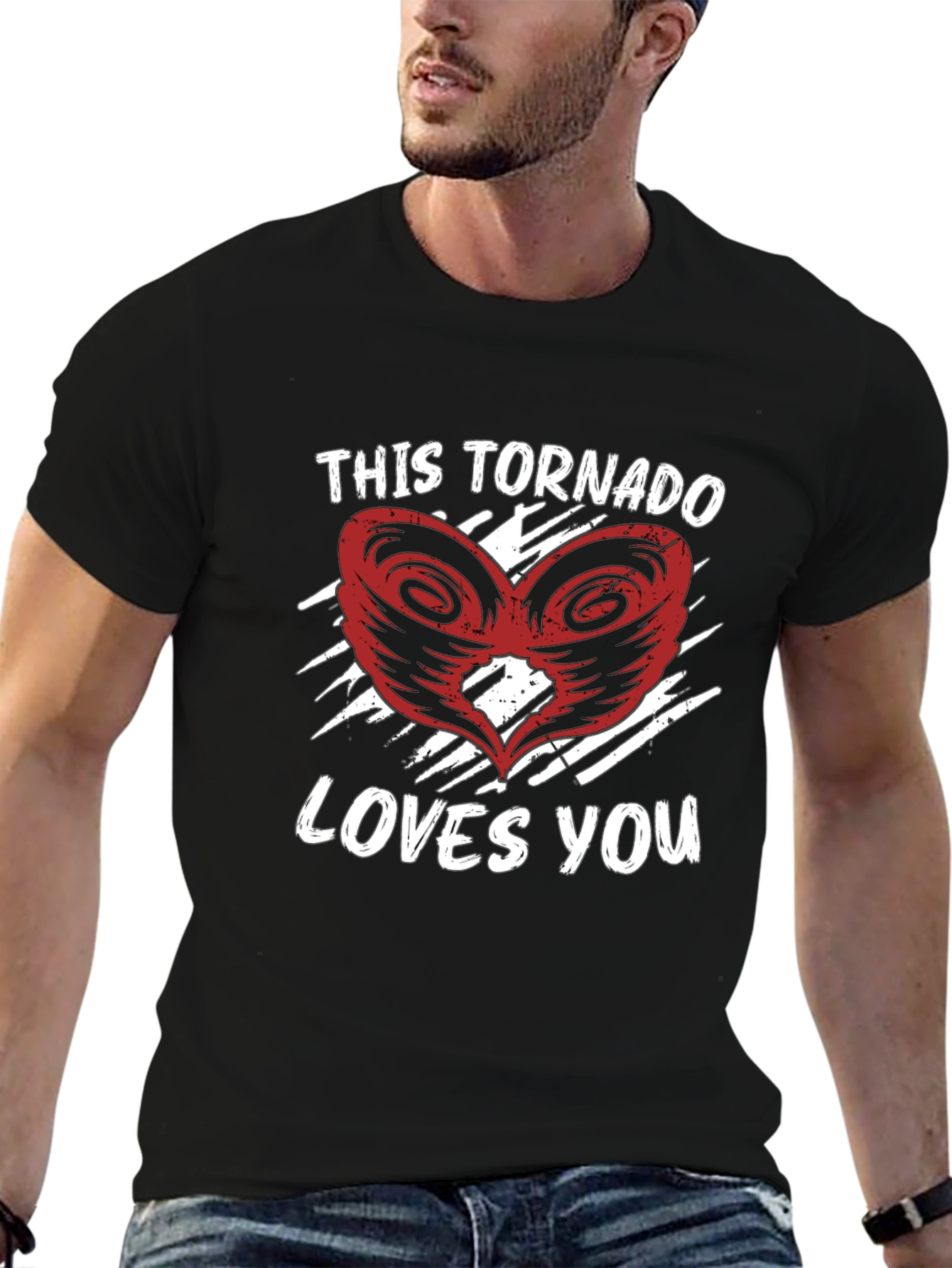 This Tornado Loves You Novelty Graphic Tee