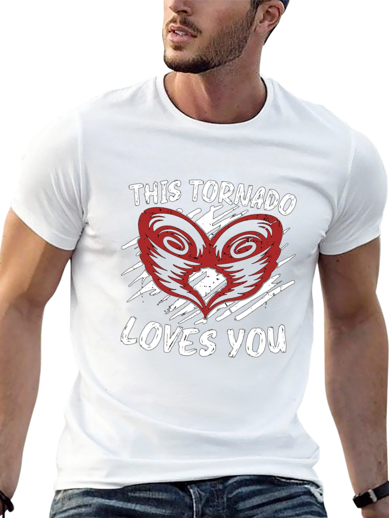 This Tornado Loves You Novelty Graphic Tee