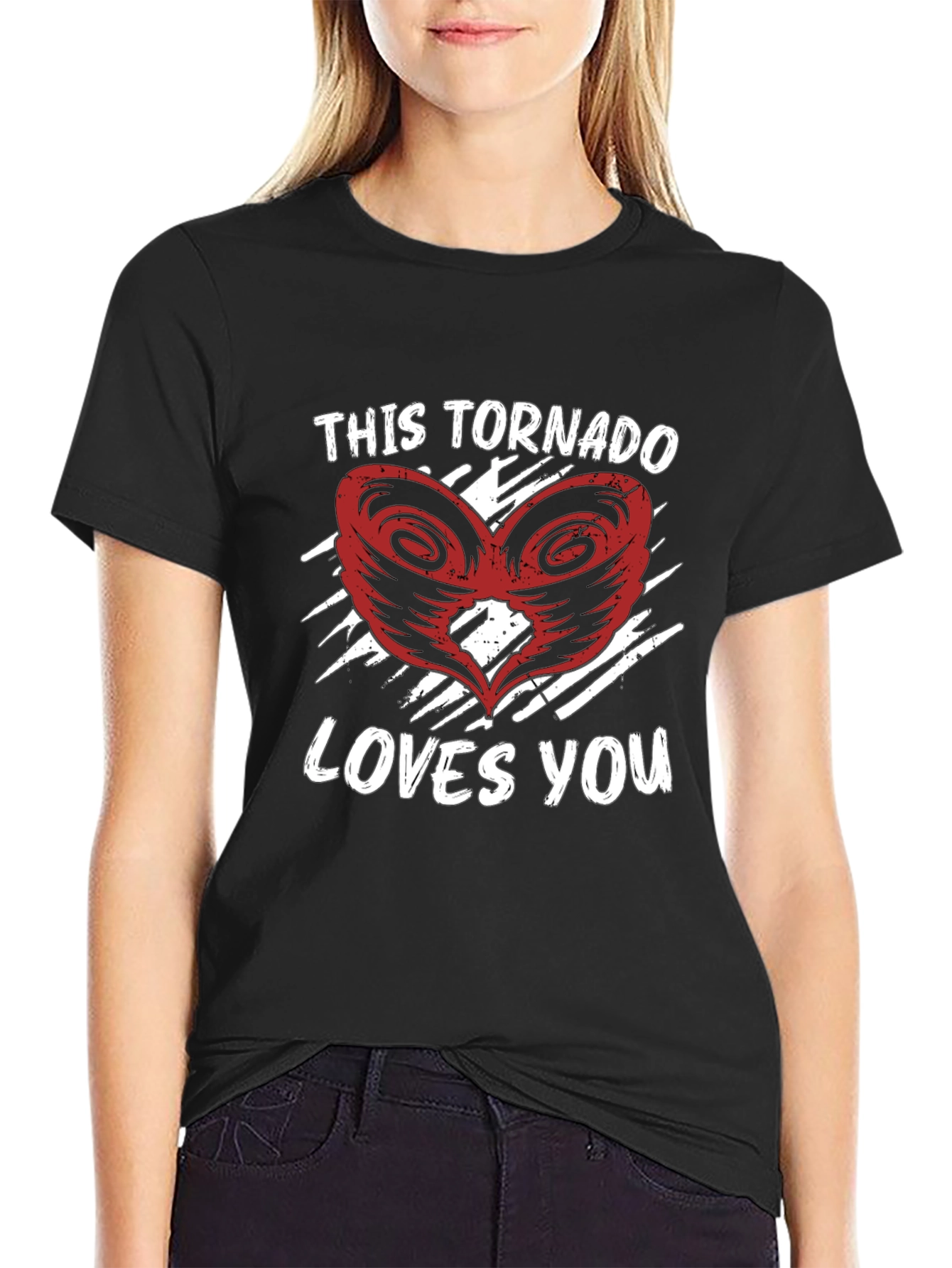 This Tornado Loves You Novelty Graphic Tee