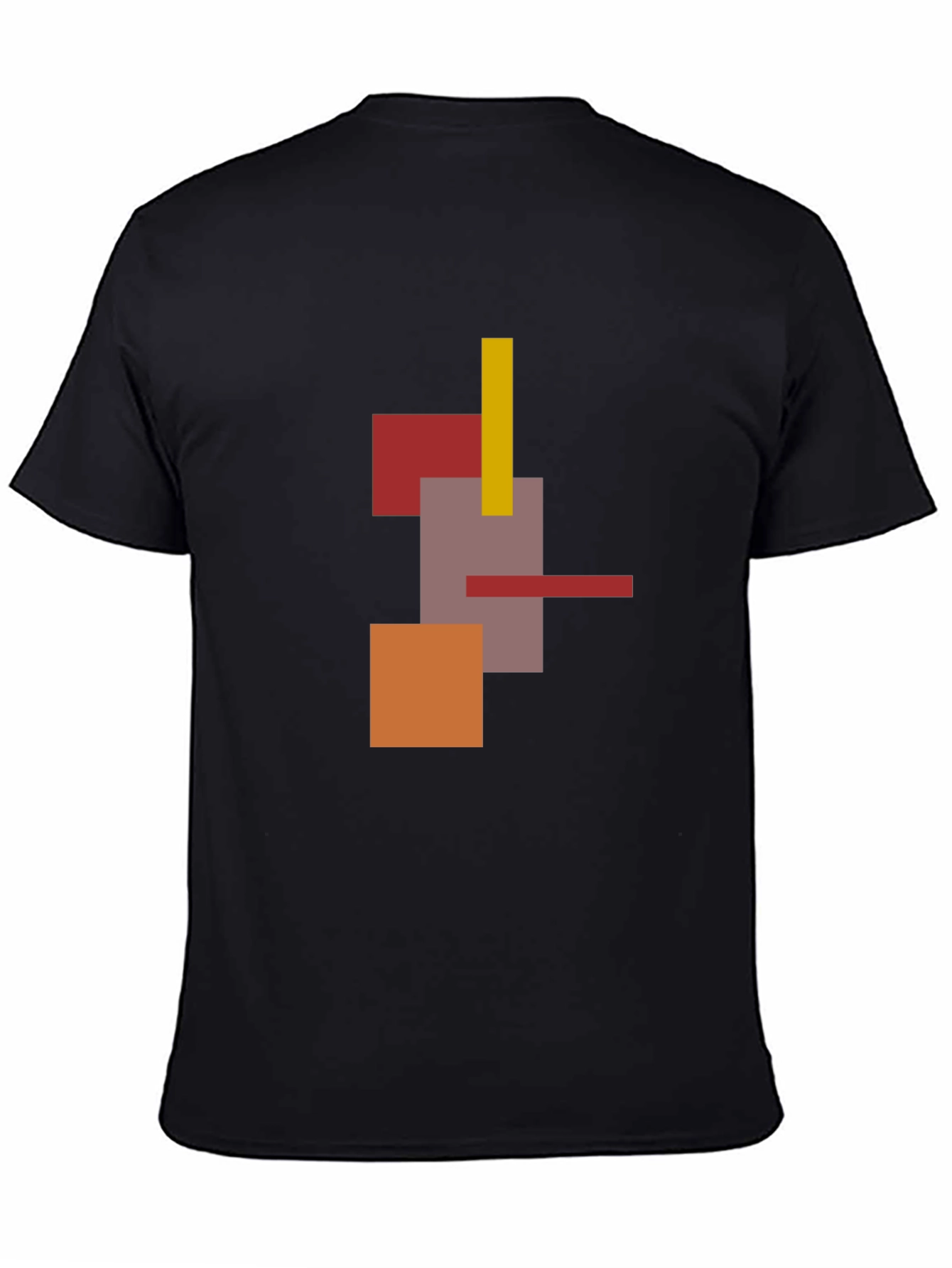 Abstract Geometric Mens Black T-Shirt