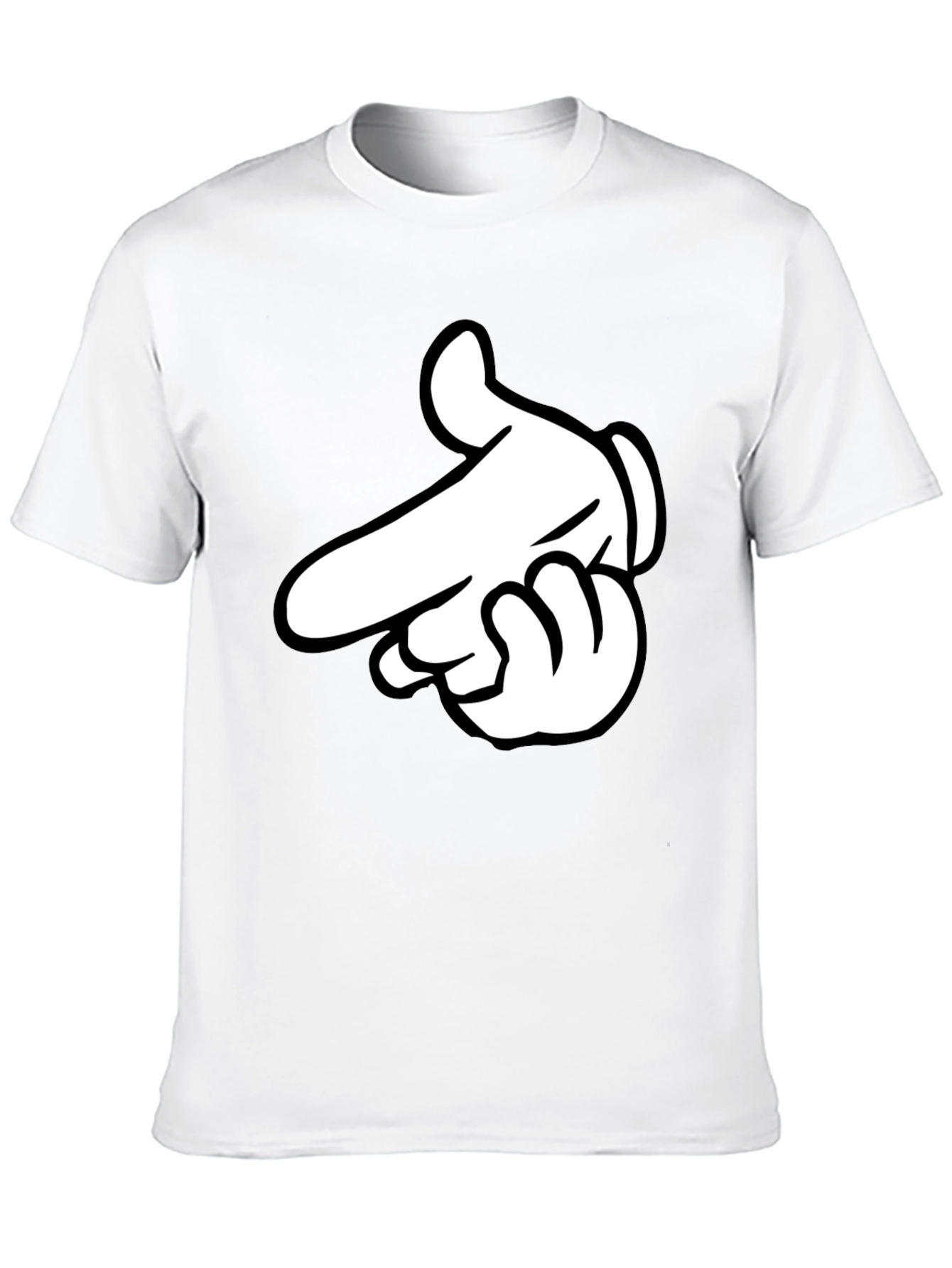Cartoon Hand Graphic Black T-Shirt