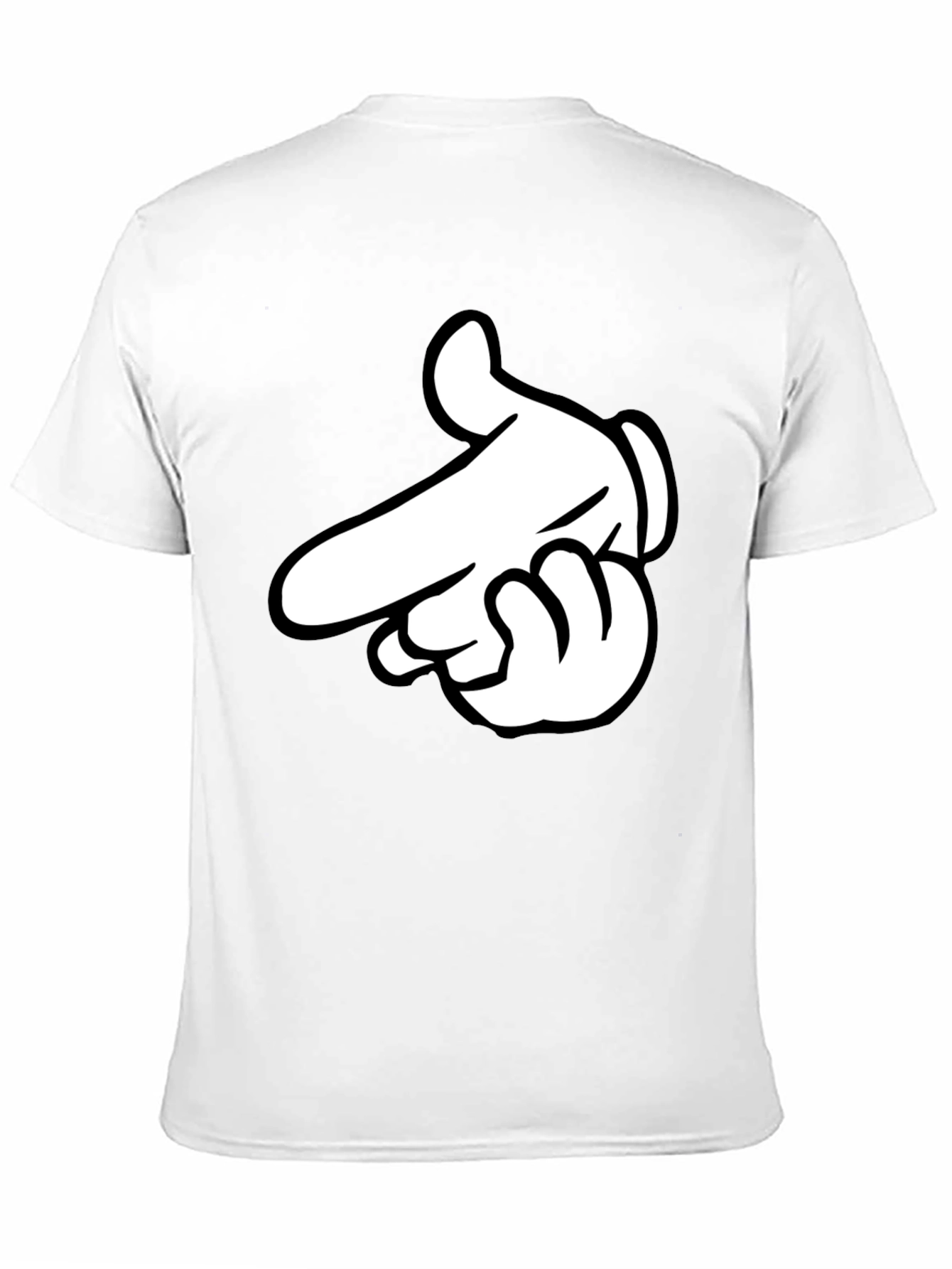 Cartoon Hand Graphic Black T-Shirt