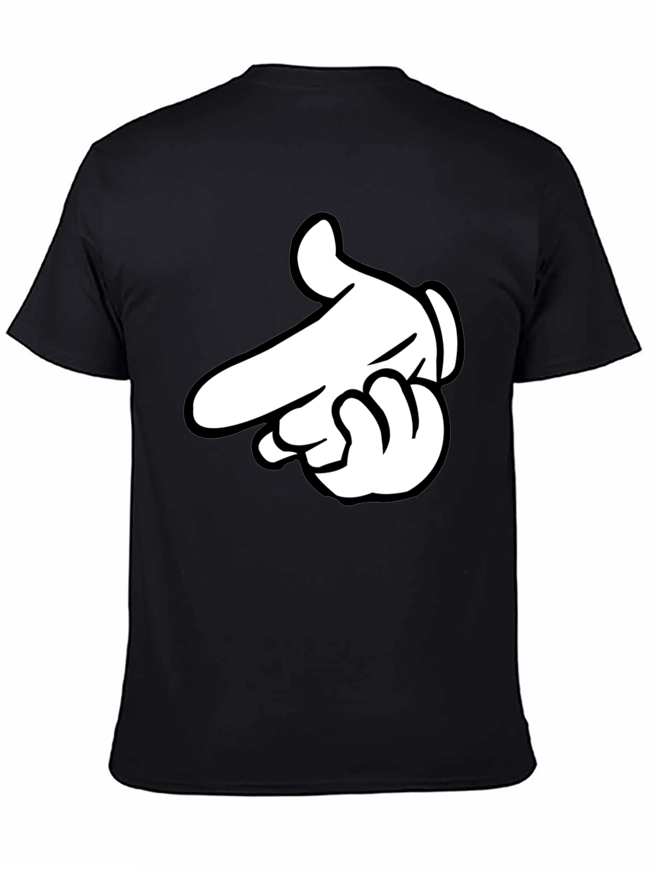 Cartoon Hand Graphic Black T-Shirt