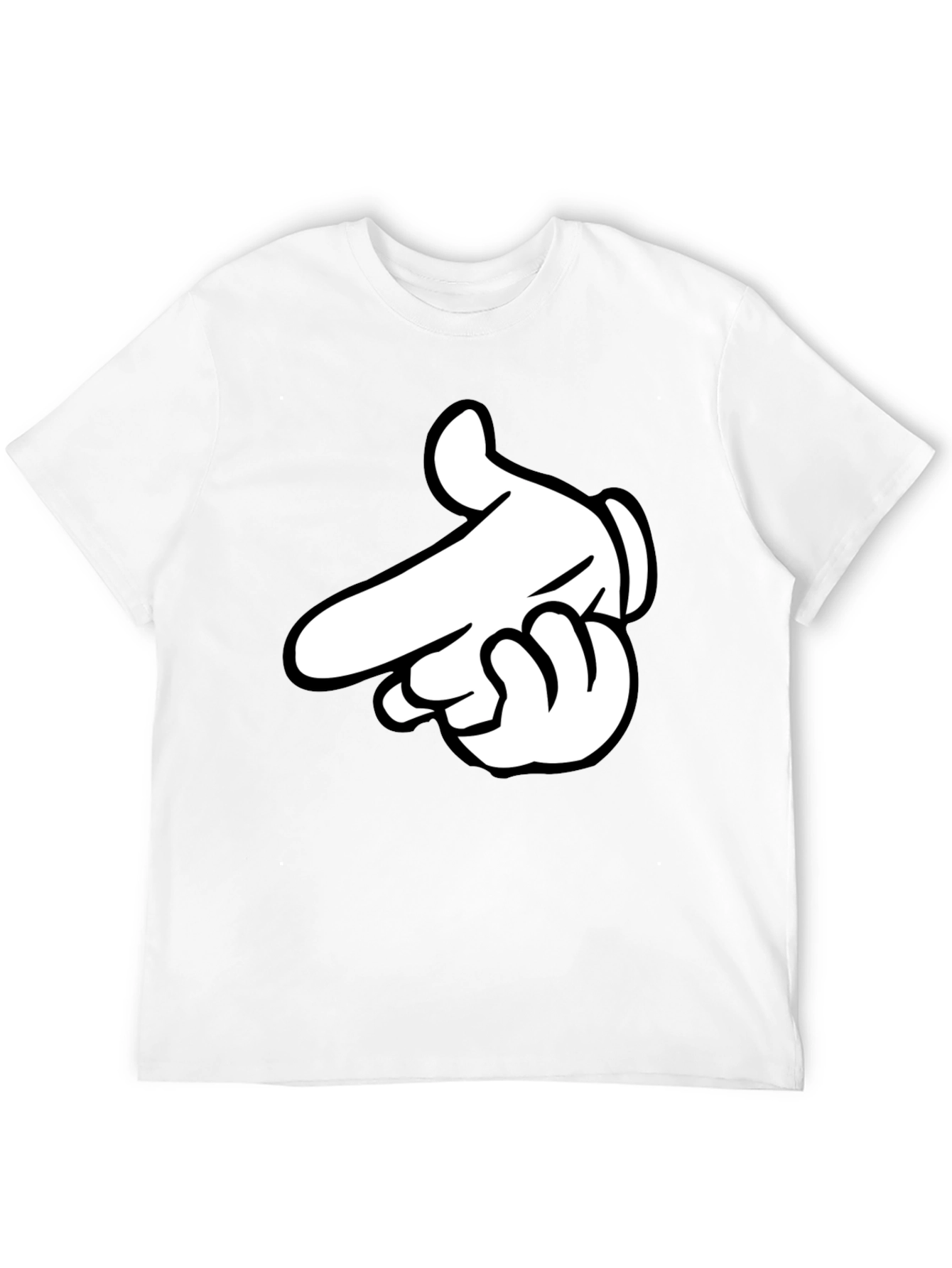 Cartoon Hand Graphic Black T-Shirt