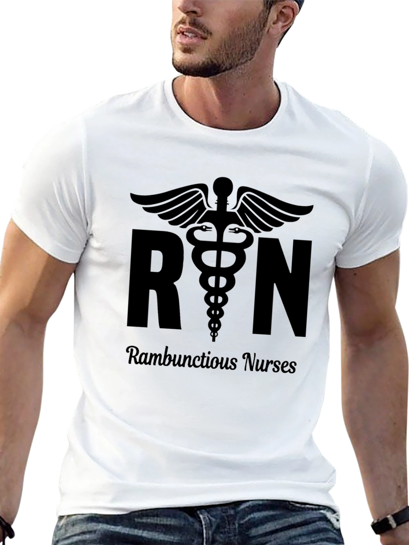 RN Rambunctious Nurses T-Shirt - Caduceus Design