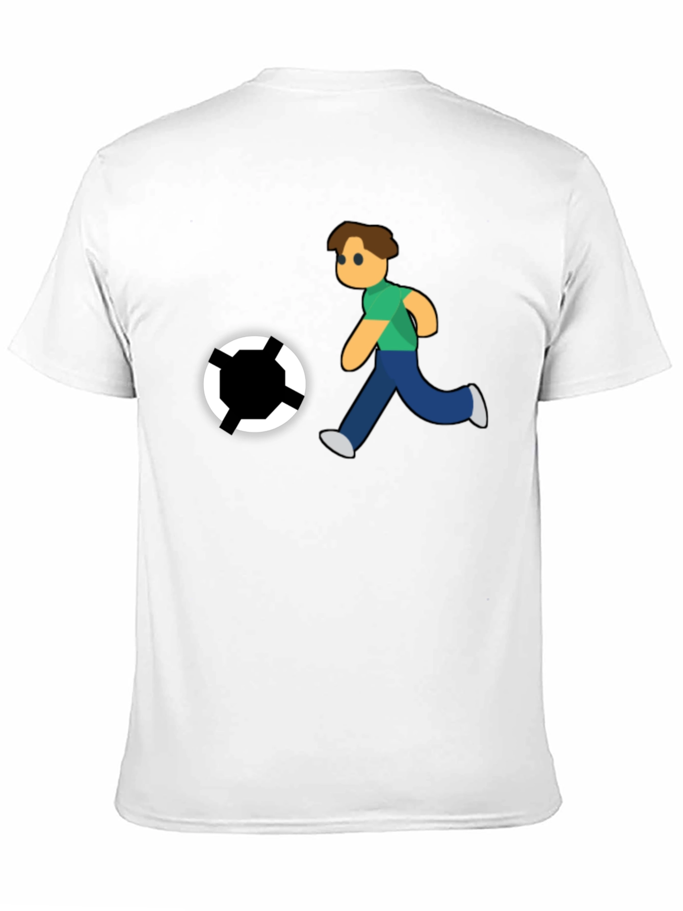 Soccer Player Graphic Black T-Shirt
