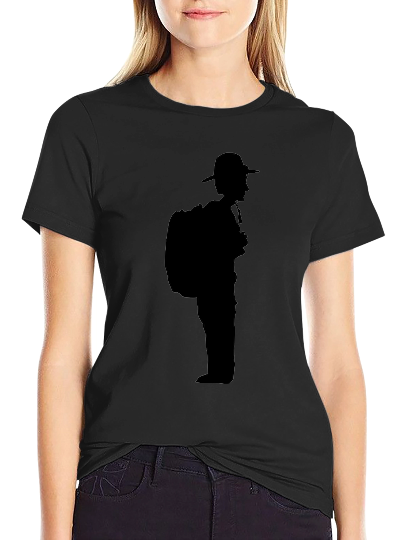 Black Hiker Silhouette T-Shirt