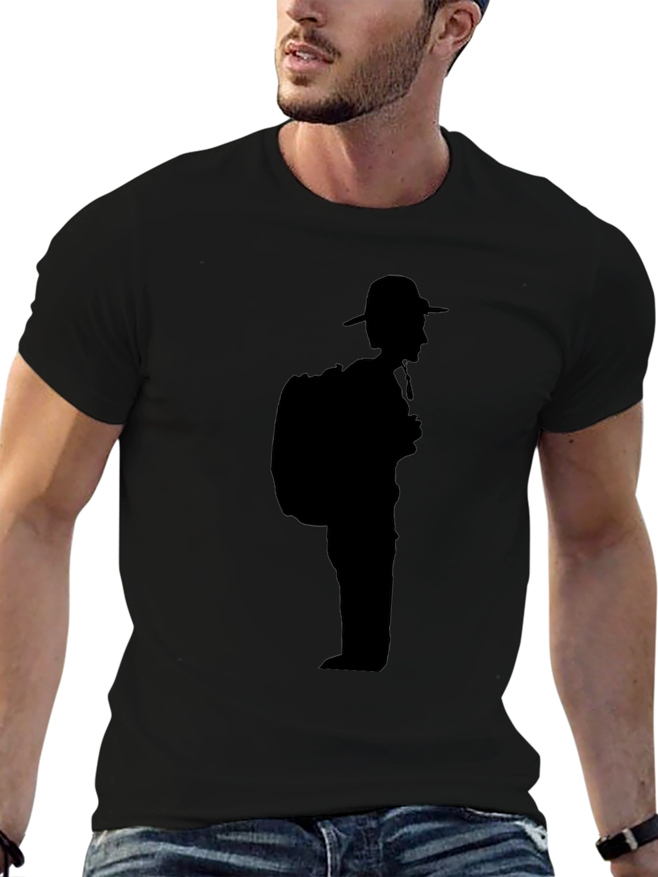 Black Hiker Silhouette T-Shirt