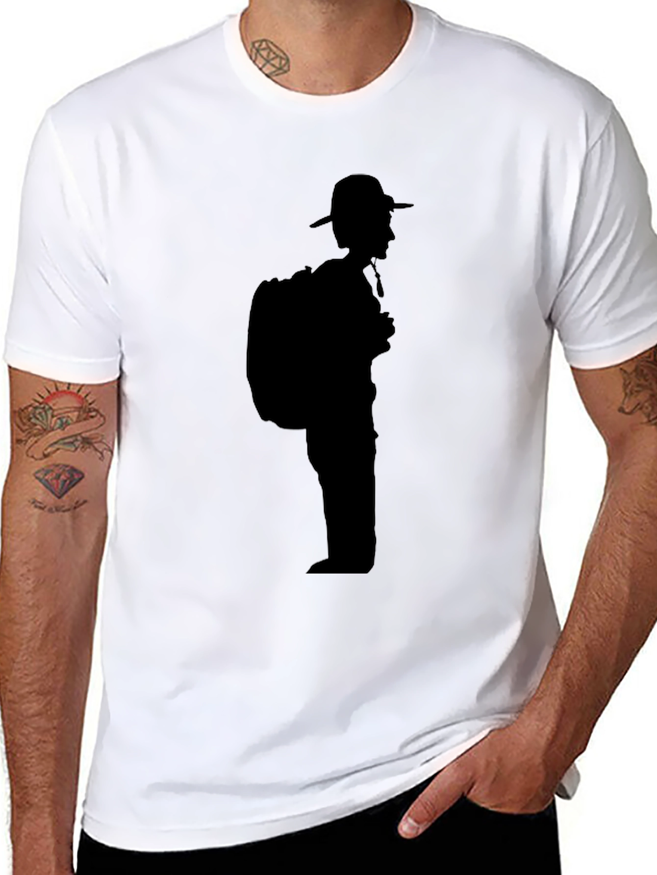 Black Hiker Silhouette T-Shirt