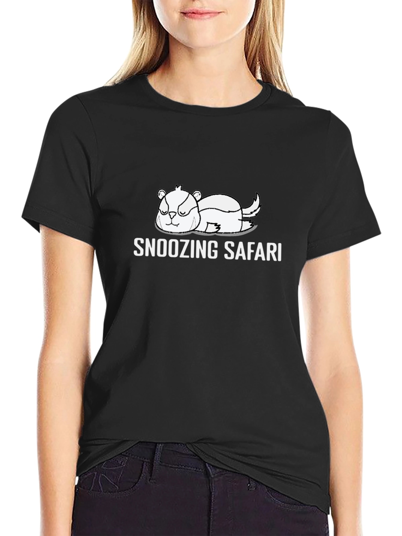Snoozing Safari Graphic Tee - Relaxed Fit