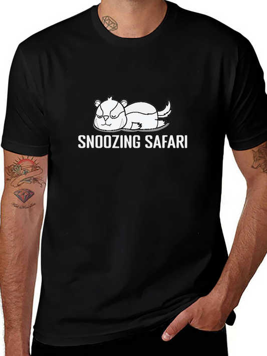 Snoozing Safari Graphic Tee - Relaxed Fit