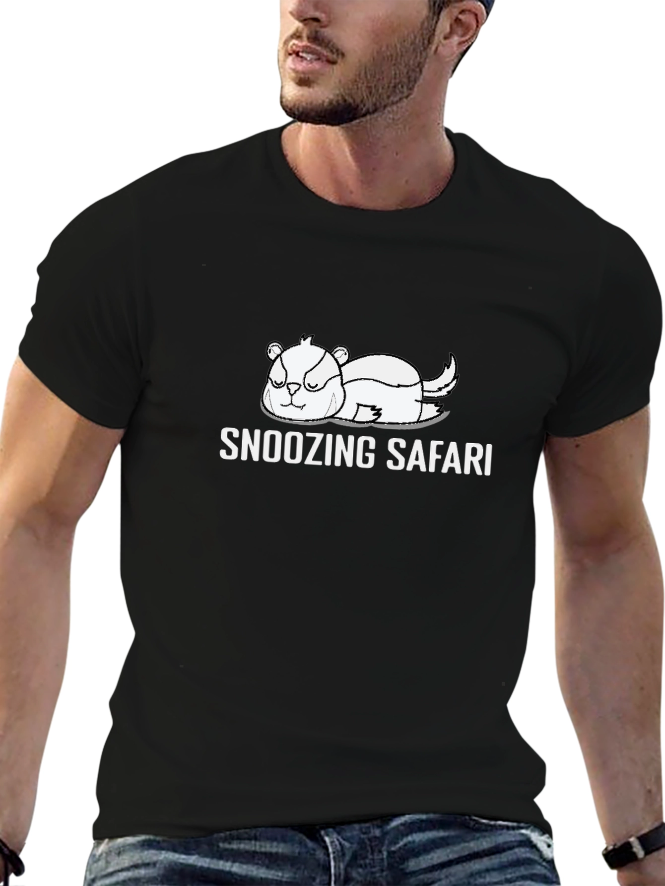 Snoozing Safari Graphic Tee - Relaxed Fit