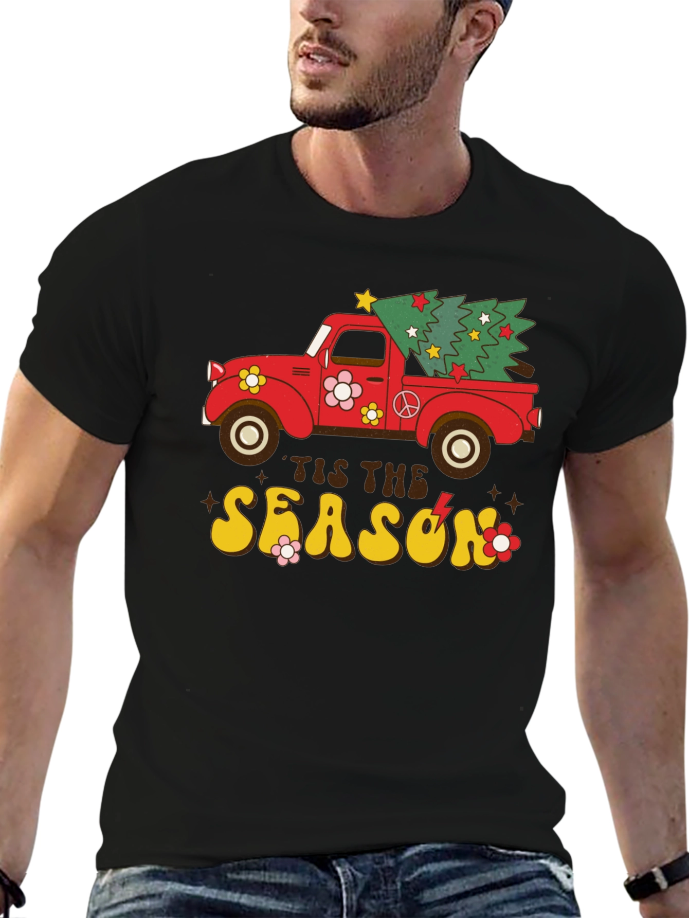 Retro Christmas Truck Graphic Tee