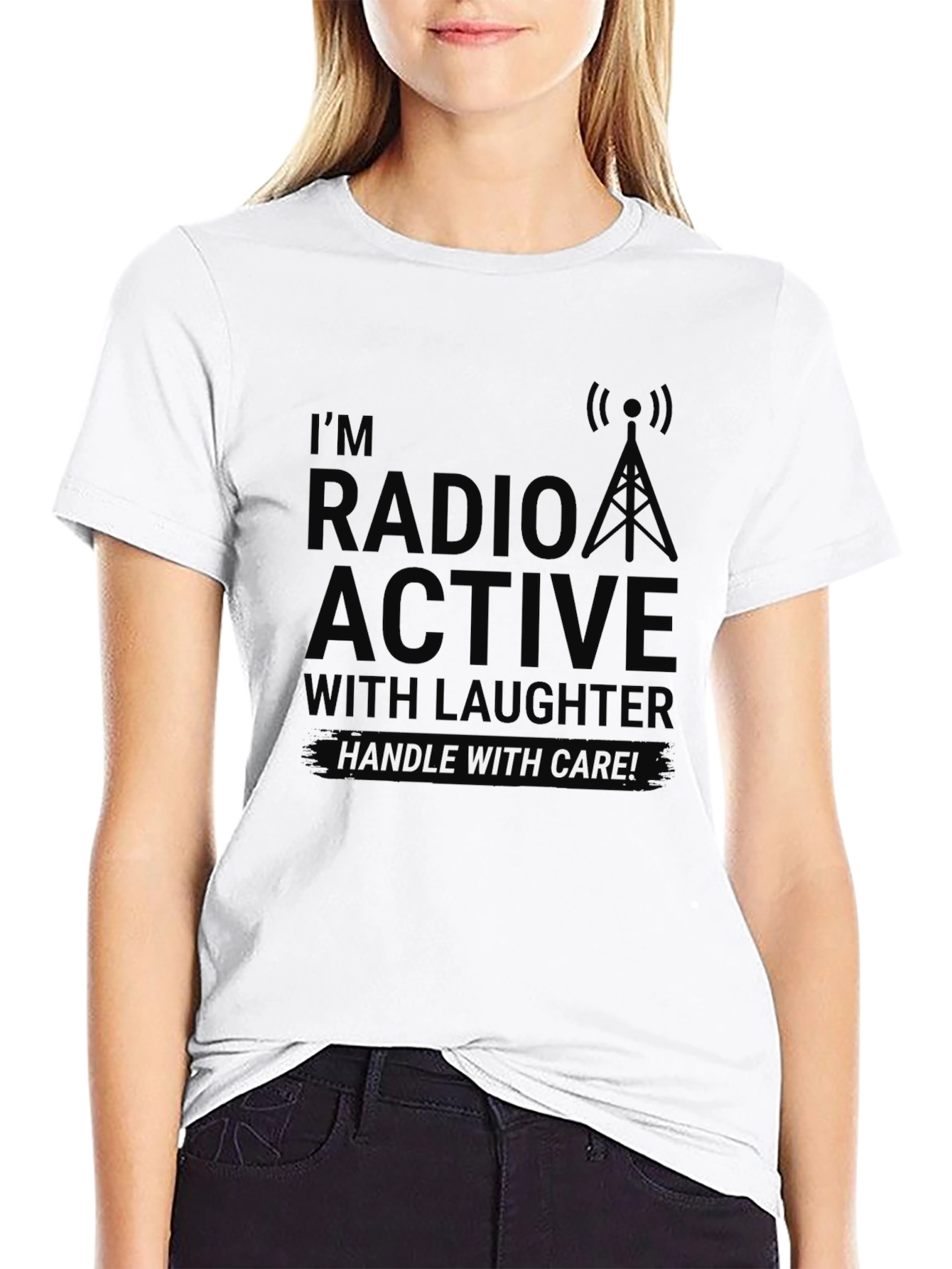 Radio Active Humor Graphic T-Shirt