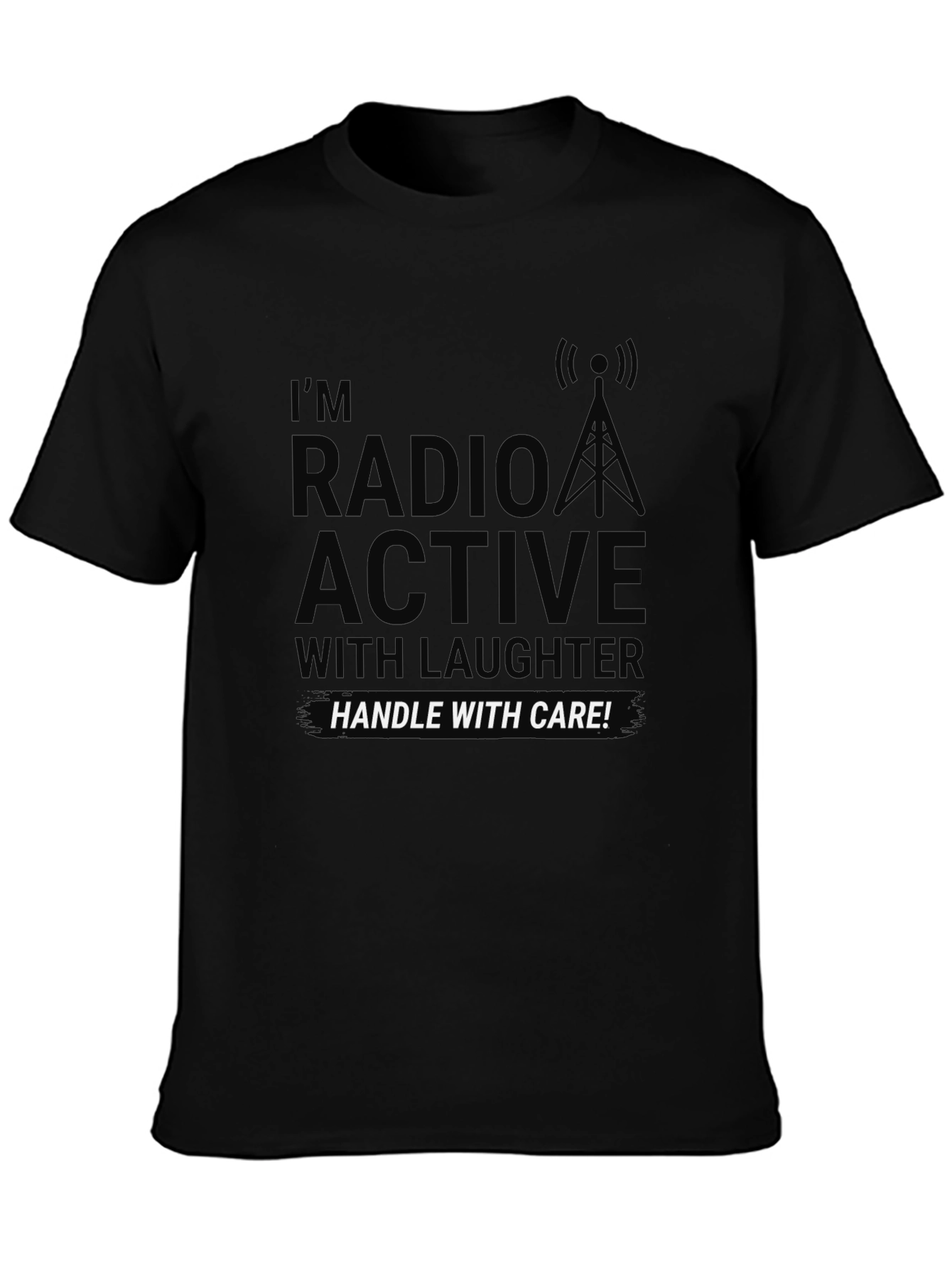 Radio Active Humor Graphic T-Shirt